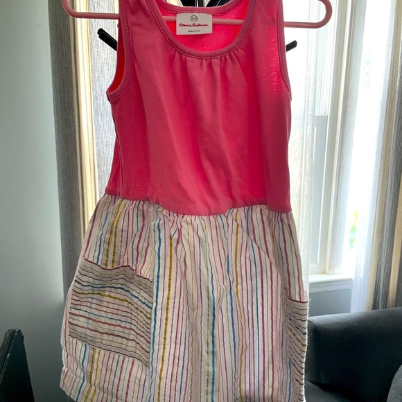 Hanna Andersson Sweet Pink & Striped Knit Dress with Pockets - Picture 4 of 5